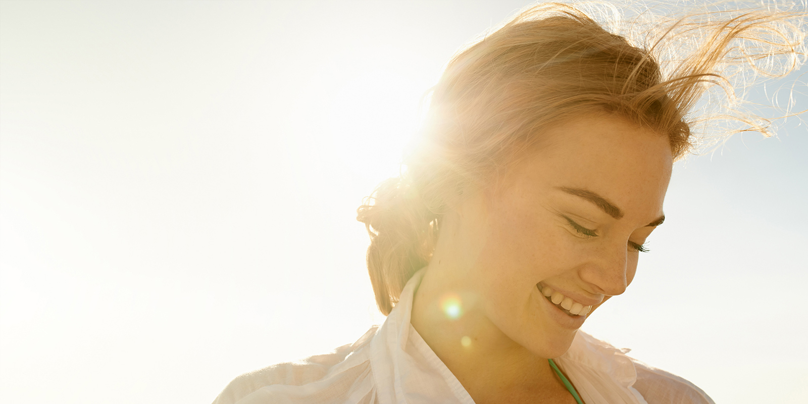 woman exposed to sun